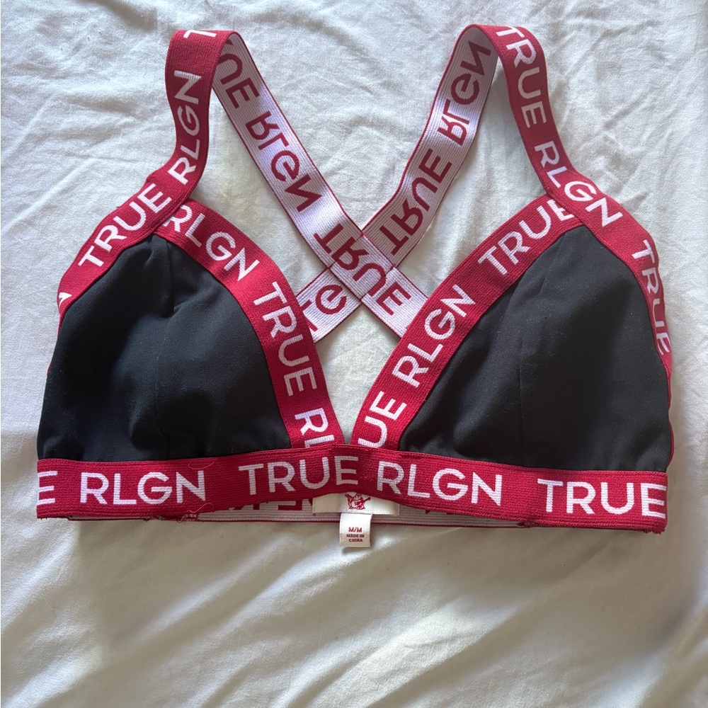 True Religion Black and Red Bralette